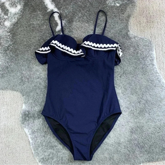 J. Crew Ric Rac One Piece Swimsuit - Picture 3 of 13
